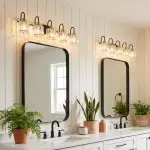 Naeris Modern Square Crystal Wall Sconce