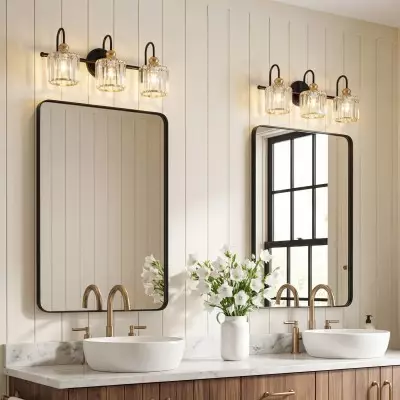 Naeris Modern Square Crystal Wall Sconce