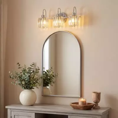 Naeris Modern Square Crystal Wall Sconce