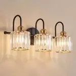 Kyrintha Mid-Century Modern Skirt Shell Glass Wall Sconce