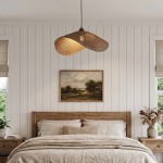 Holli Organic Boho Wicker Rattan Pendant Light
