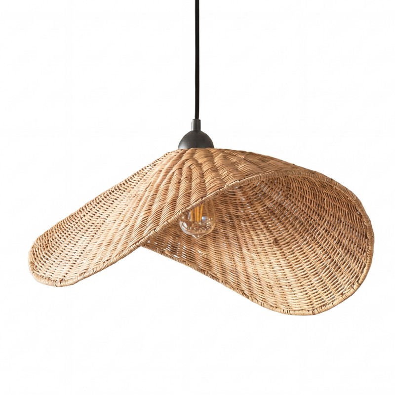 Holli Organic Boho Wicker Rattan Pendant Light