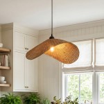 Holli Organic Boho Wicker Rattan Pendant Light