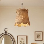 Karinne Natural Flower Rattan Pendant Light