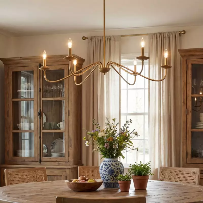 Charis Rustic 5 Light Metal Chandelier