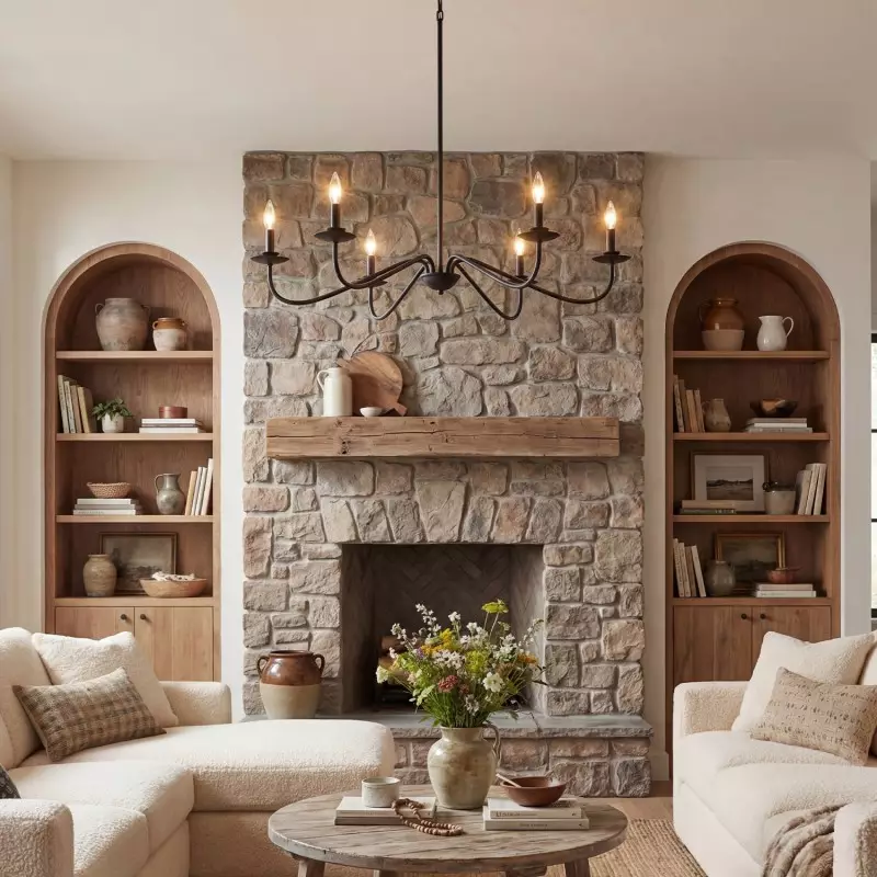 Charis Rustic 5 Light Metal Chandelier