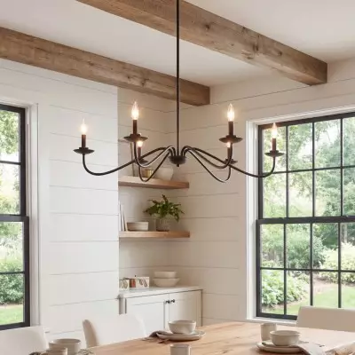 Charis Rustic 5 Light Metal Chandelier