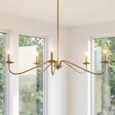 Charis Rustic 5 Light Metal Chandelier