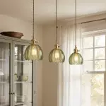 Ivana Retro Copper and Glass Tulip Pendant Light