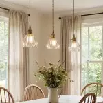 Ivana Retro Copper and Glass Tulip Pendant Light