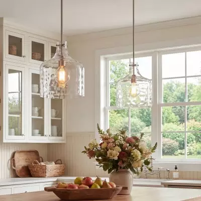 Tydon Minimalist Water Ripple Glass Pendant Light