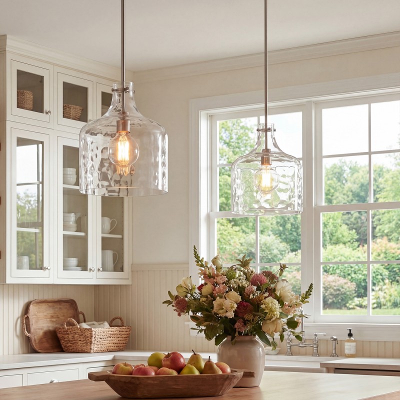 Tydon Minimalist Water Ripple Glass Pendant Light