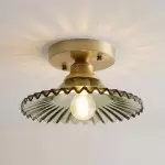 Collins Retro Crystal Drum Semi Flush Mount Ceiling Light