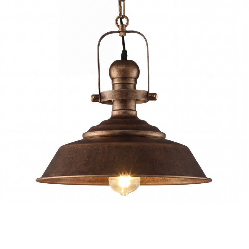 Carmen Industrial Antique Metal Horn Shaped Pendant Light