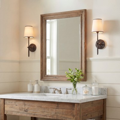 Ozuma One Light Wall Sconce with Linen Shade