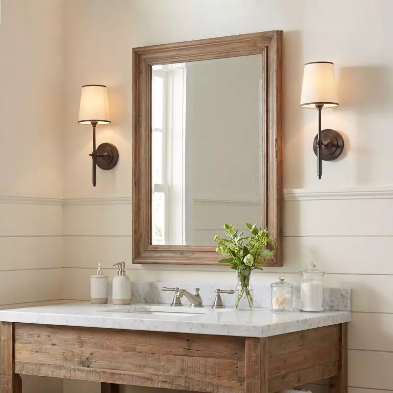 Ozuma One Light Wall Sconce with Linen Shade