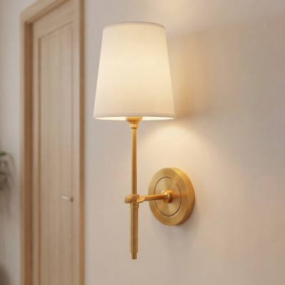 Ozuma One Light Wall Sconce with Linen Shade
