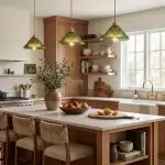 Draxith Retro Japanese Striped Stained Glass Droplight