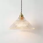 Draxith Retro Japanese Striped Stained Glass Droplight