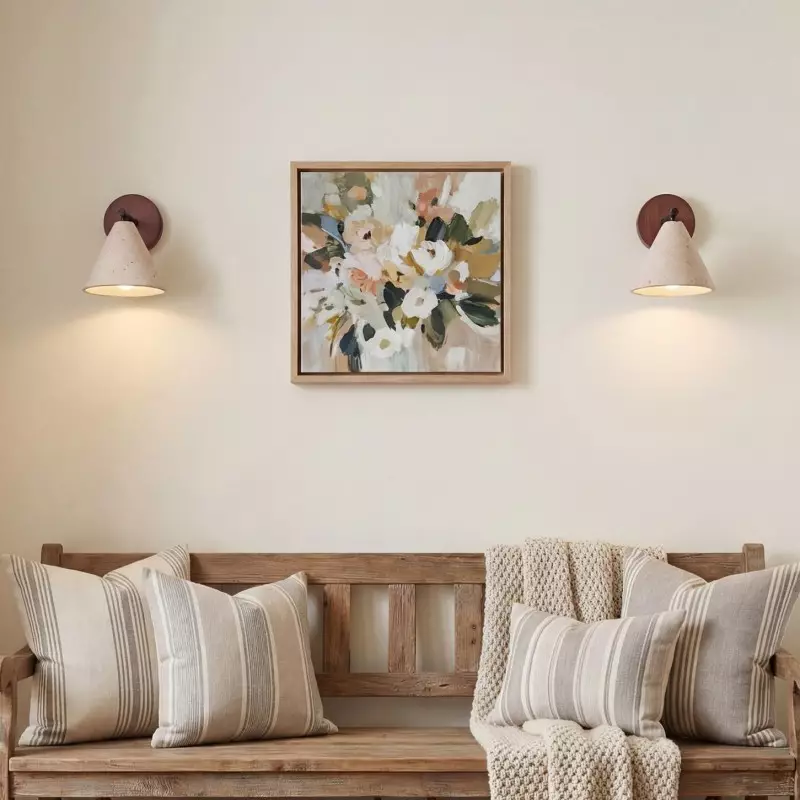 Fabiana Modern Marble Stone Tapered Wall Sconce