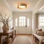 Zenith Nordic ‎Minimalist Metal Round Semi Flush Mount Ceiling Light