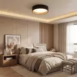 Zenith Nordic ‎Minimalist Metal Round Semi Flush Mount Ceiling Light
