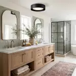 Zenith Nordic ‎Minimalist Metal Round Semi Flush Mount Ceiling Light