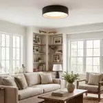 Zenith Nordic ‎Minimalist Metal Round Semi Flush Mount Ceiling Light