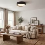 Zenith Nordic ‎Minimalist Metal Round Semi Flush Mount Ceiling Light