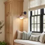 Habakkuk Farmhouse Disc Travertine Wall Sconce