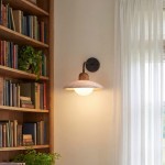 Habakkuk Farmhouse Disc Travertine Wall Sconce