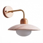 Habakkuk Farmhouse Disc Travertine Wall Sconce