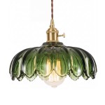 Jacinta Green Scalloped Pendant Light