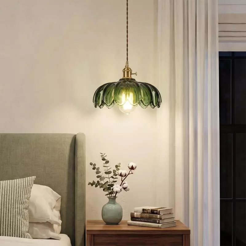Jacinta Green Scalloped Pendant Light
