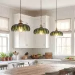 Jacinta Green Scalloped Pendant Light
