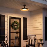 Khyler Scandinavian Carbonized Steel Round Waterproof Ceiling Light