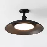 Pax Farmhouse Ribbed Glass Round Flush Mount Ceiling Light