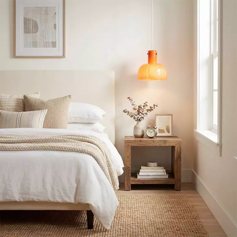 Palak Minimalist Handmade Glass Shade Pendant Light