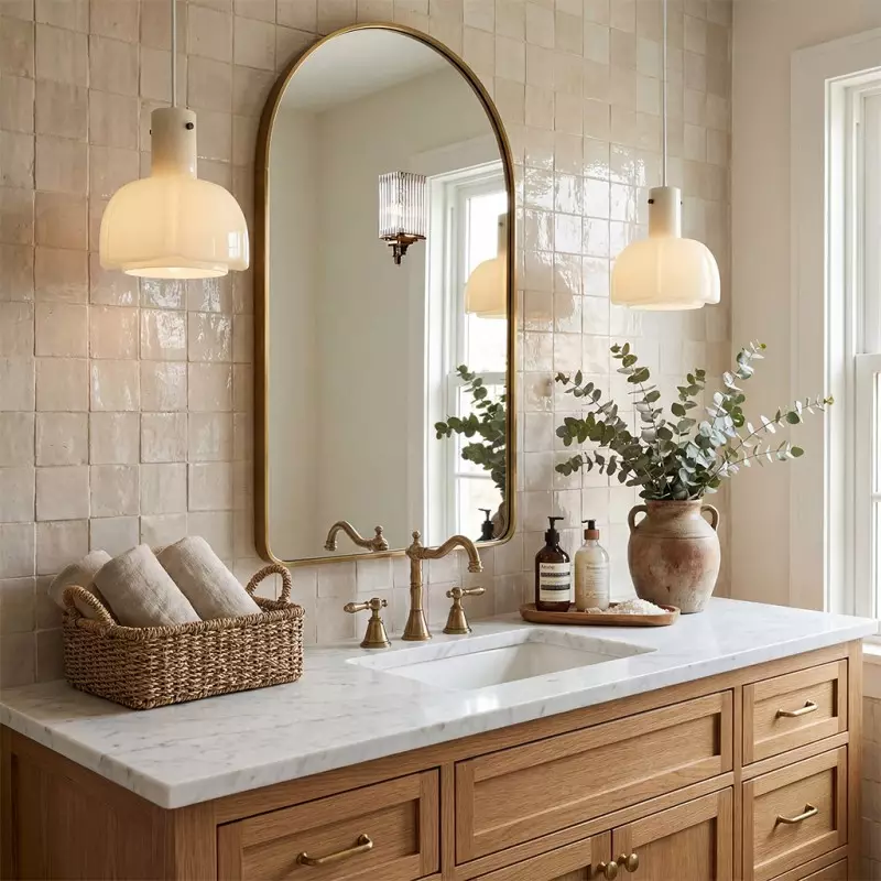 Palak Minimalist Handmade Glass Shade Pendant Light