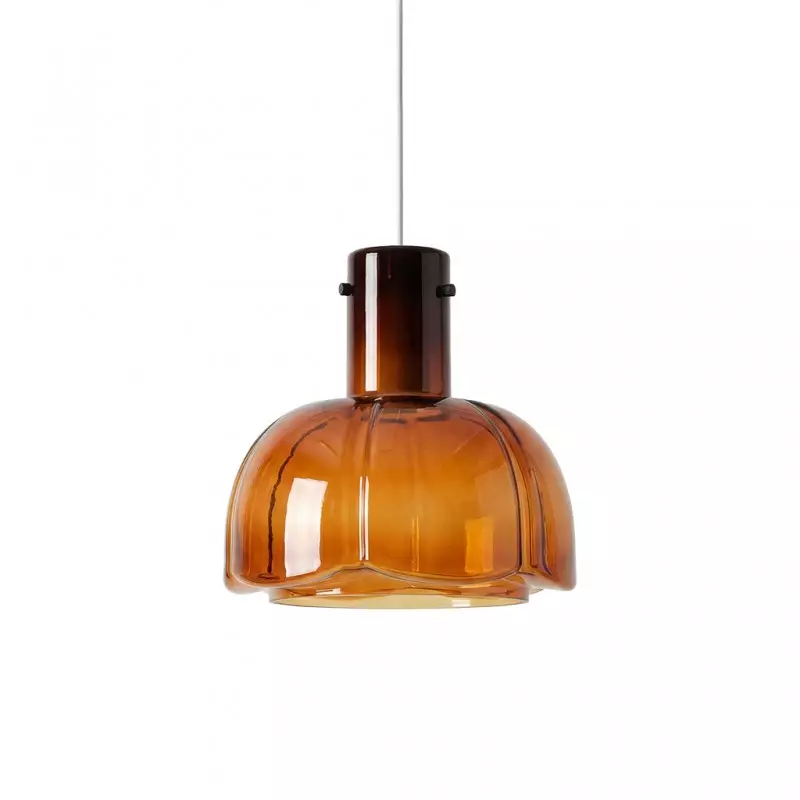 Palak Minimalist Handmade Glass Shade Pendant Light
