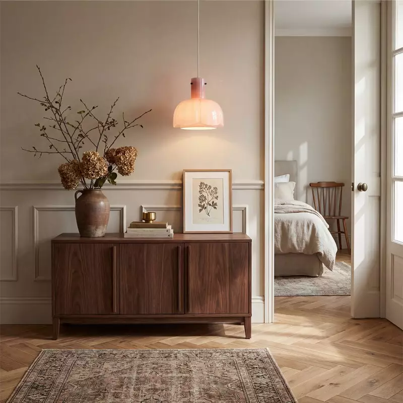 Palak Minimalist Handmade Glass Shade Pendant Light