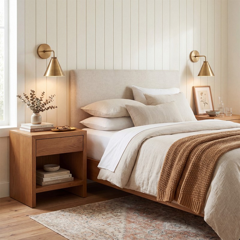 Kaelen Retro Cooper Cone Sconce Light