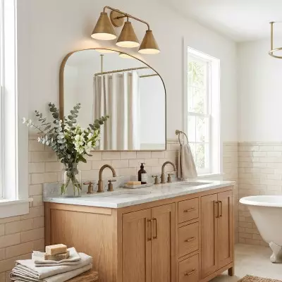 Kaelen Retro Cooper Cone Sconce Light