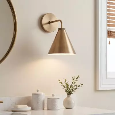 Kaelen Retro Cooper Cone Sconce Light