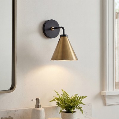 Kaelen Retro Cooper Cone Sconce Light