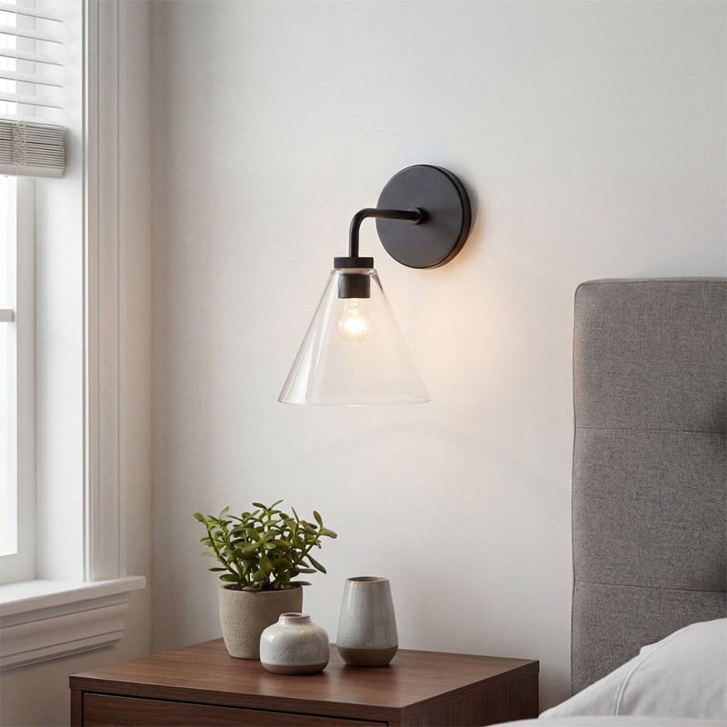 Kaelen Retro Cooper Cone Sconce Light