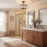 Parnika Luxury Carved Crystal Drum Semi Flush Chandelier