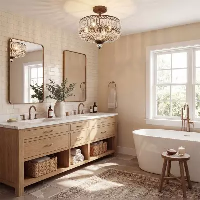 Parnika Luxury Carved Crystal Drum Semi Flush Chandelier