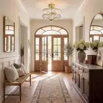 Parnika Luxury Carved Crystal Drum Semi Flush Chandelier