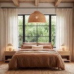Jirax Farmhouse Rattan Dome Pendant Light